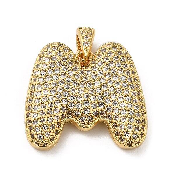 Brass Micro Pave Cubic Zirconia Pendants