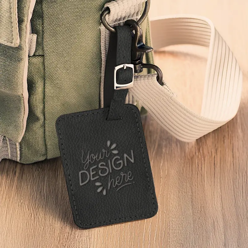 Memory Luggage Tag™ - Leather-Black