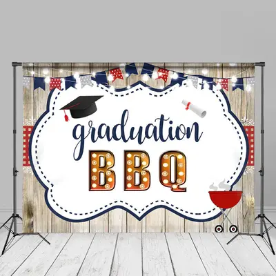 BBQ Style White Wood Graduation Photography Backdrop - Aperturee