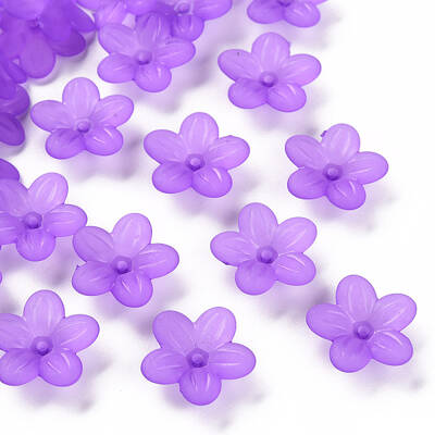 Frosted Acrylic Bead Caps