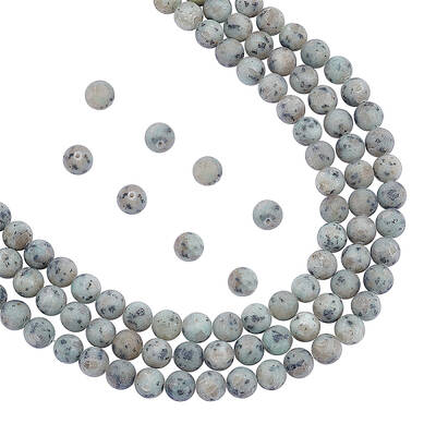 3 Strands Natural Sesame Jasper/Kiwi Jasper Beads Strands