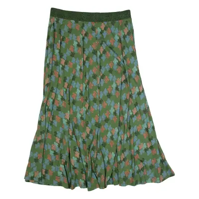 WHITE STUFF Womens A-Line Skirt Green Long Crazy Pattern UK 14