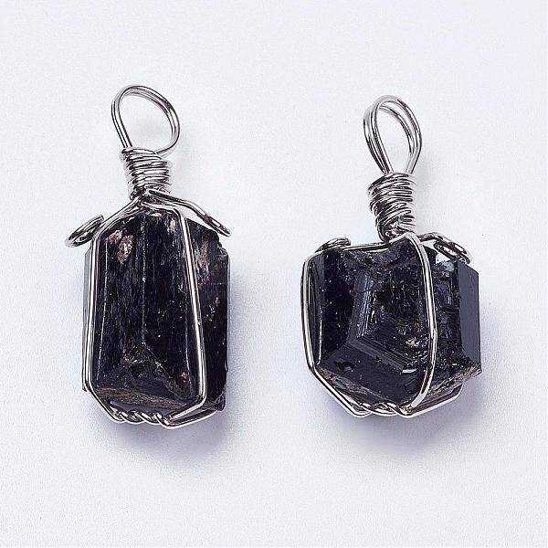 Natural Black Tourmaline Pendants