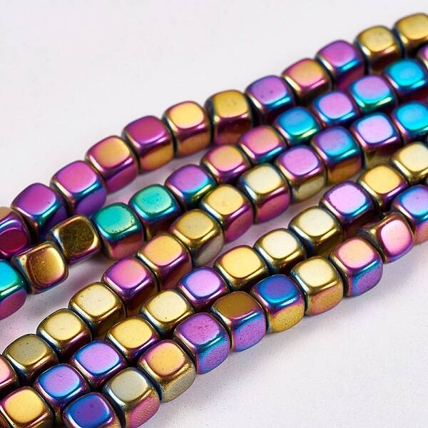 Electroplate Non-magnetic Synthetic Hematite Beads Strands