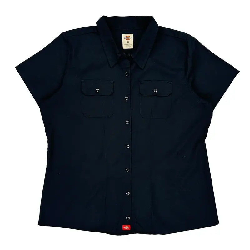 Dickies Short Sleeve Shirt - XL Black Polyester Blend
