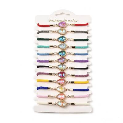 12Pcs 12 Colors Polyester Bracelets