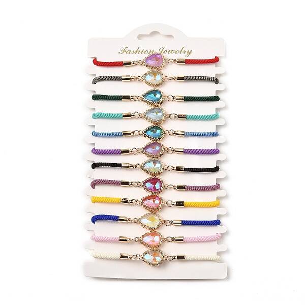 12Pcs 12 Colors Polyester Bracelets