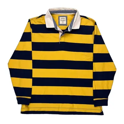 Gazman Striped Rugby Shirt - 2XL Navy Cotton