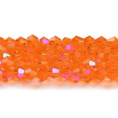 Transparent Electroplate Glass Beads Strands