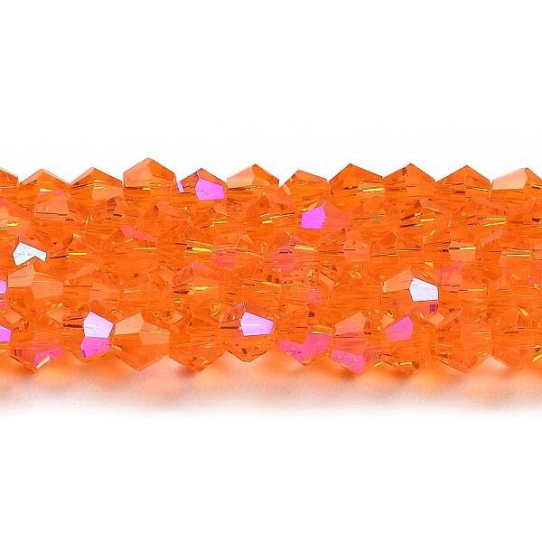 Transparent Electroplate Glass Beads Strands