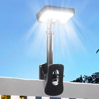 Clip On Solar Lights Outdoor with Motion Sensor - 92 LEDs 600LM Solar Fence Lights, 6000K Waterproof Security Lighting for Ch...