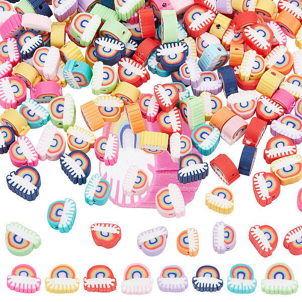 200Pcs Handmade Polymer Clay Beads