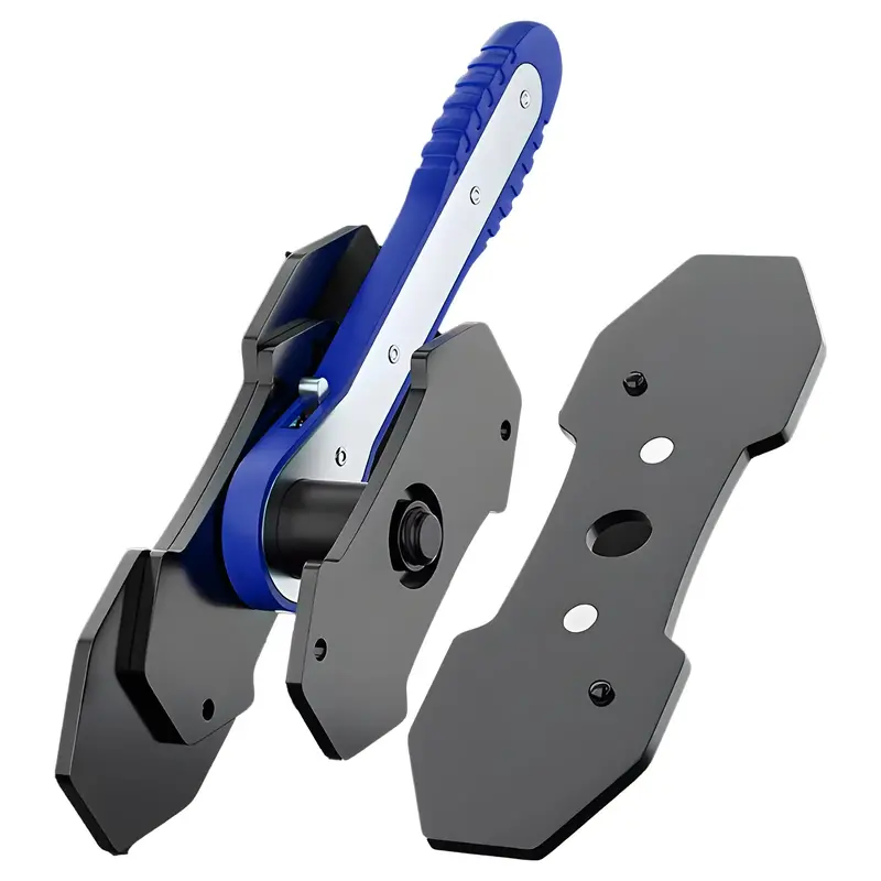 Brake Caliper Piston Press Tool for Single, Dual & Quad Piston Disc Brakes – 360° Rotating Ratchet Wrench, Effort-Saving A...