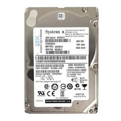 90Y8914 IBM 300GB 6Gb/s SAS 10000 2.5-Inch Hard Drive
