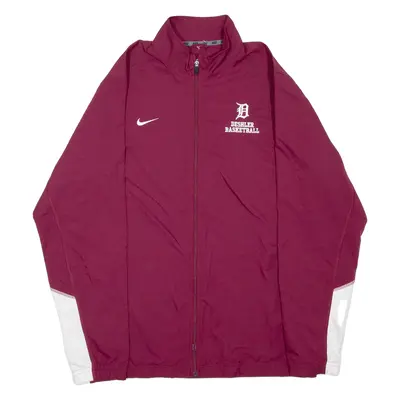 NIKE Deshler Basketball Mens Track Jacket Maroon XL