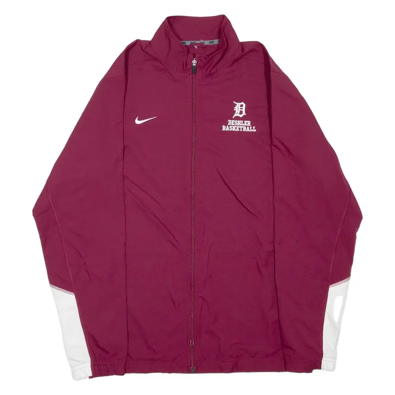 NIKE Deshler Basketball Mens Track Jacket Maroon XL
