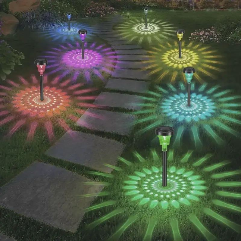 Solar Smart Outdoor Courtyard Light, Waterproof Villa Garden Ambient Decoration Ground Plug Lamp, Yard Layout Lawn Lamp, Upgr...