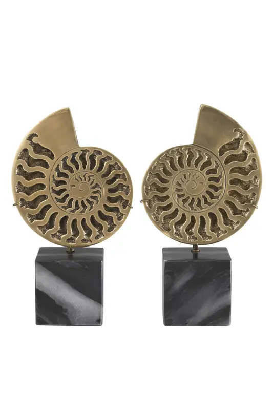Vintage Brass Object Set of 2  | Eichholtz Ammonite