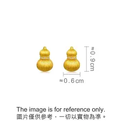 'The Oriental' 999.9 Gold Diamond Gourd Earrings