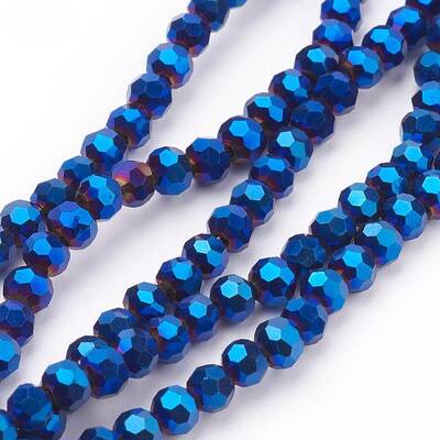 Electroplate Glass Bead Strands