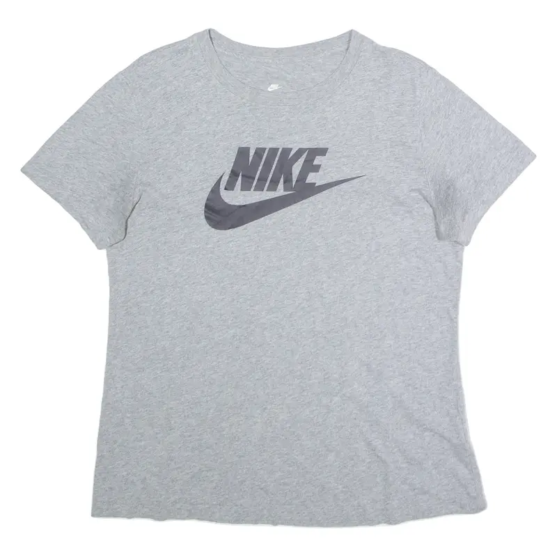 NIKE Mens T-Shirt Grey Crew Neck M