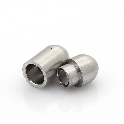 Tarnish Resistant 304 Stainless Steel Matte Surface Magnetic Clasps with Glue-in Ends