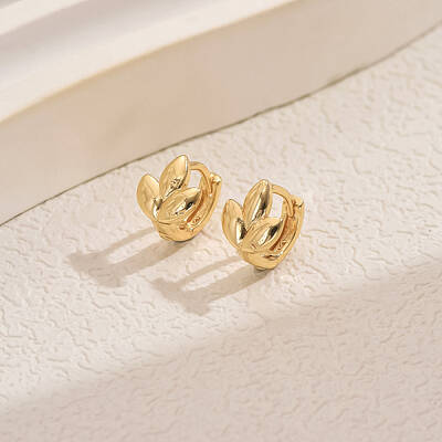 Simple Geometric Brass Hoop Earrings