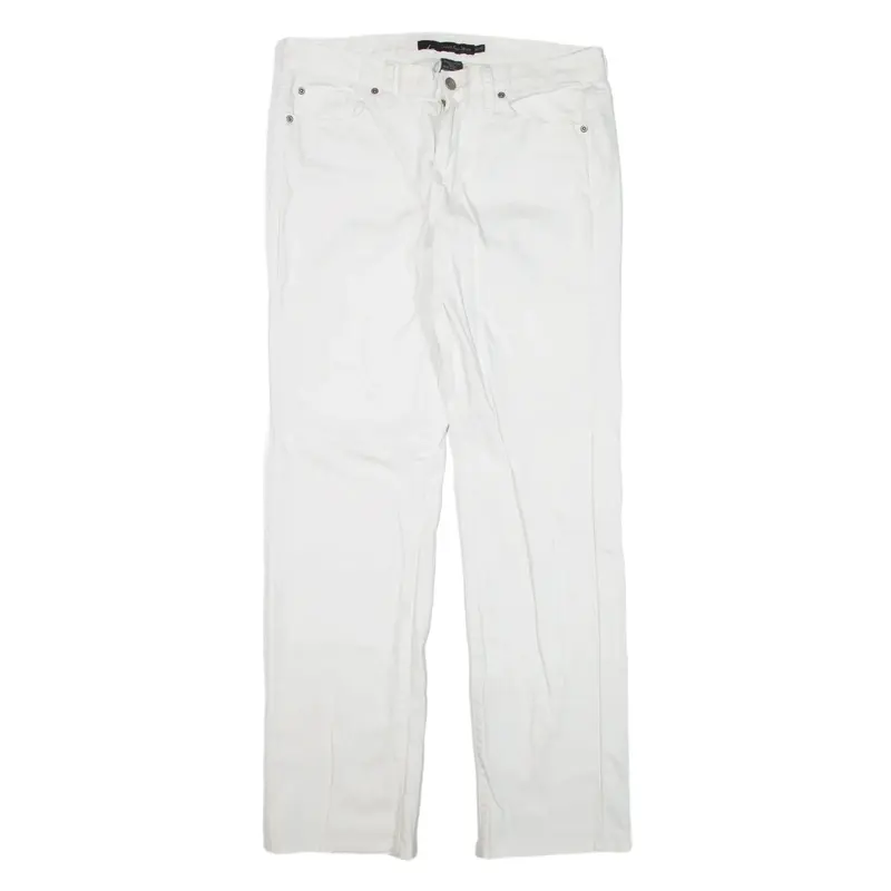 CALVIN KLEIN Jeans White Denim Regular Straight Womens W30 L31
