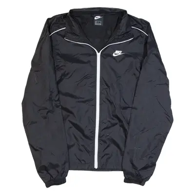 NIKE Mesh Lined Mens Track Jacket Black Nylon S