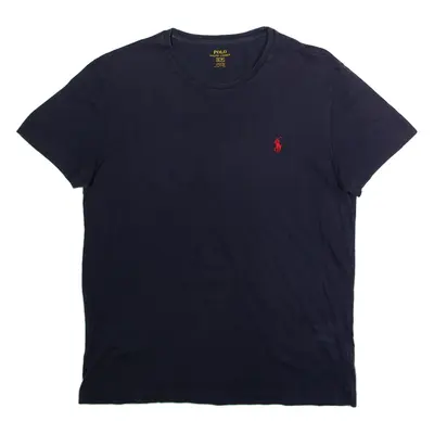 POLO RALPH LAUREN Mens T-Shirt Blue Crew Neck S