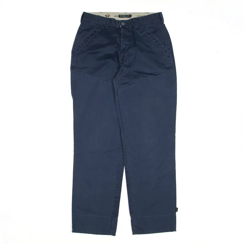 DOCKERS Worker Blue Regular Tapered Trousers Womens W28 L32