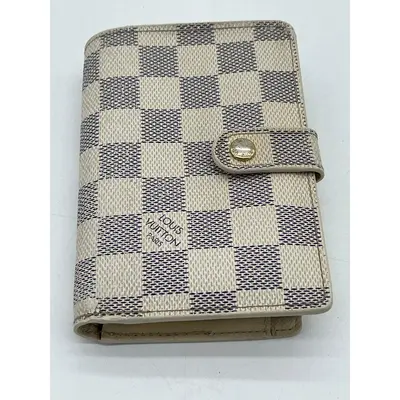 Pre-owned LOUIS VUITTON Coated Canvas small leather goods Preloved Damier Azur French Wallet. 729HGR7 111424H
