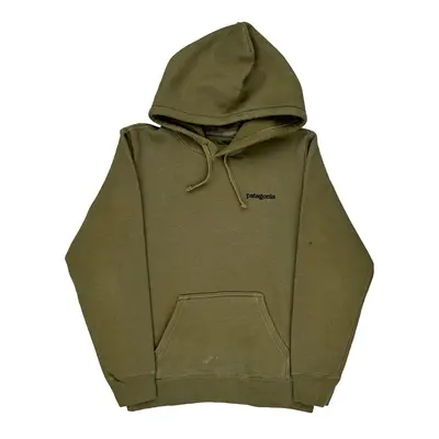 Patagonia Graphic Hoodie - Small Khaki Cotton Blend