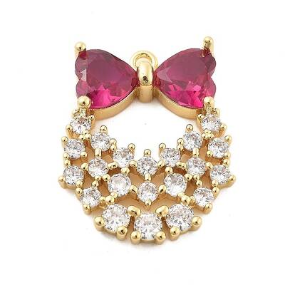 Brass Micro Pave Cubic Zirconia Pendants