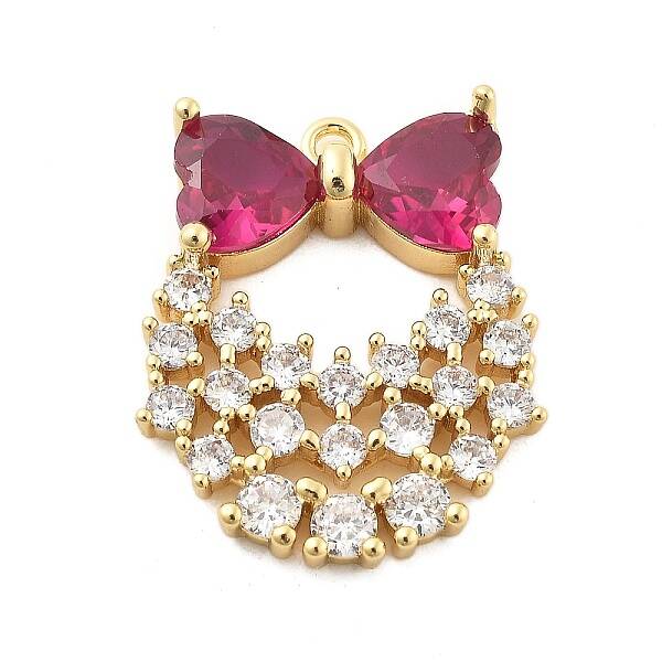 Brass Micro Pave Cubic Zirconia Pendants