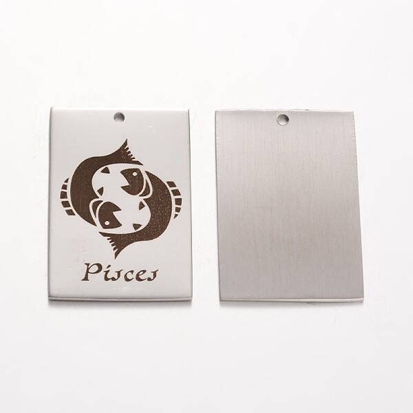 Tarnish Resistant Rectangle Stainless Steel Pendants
