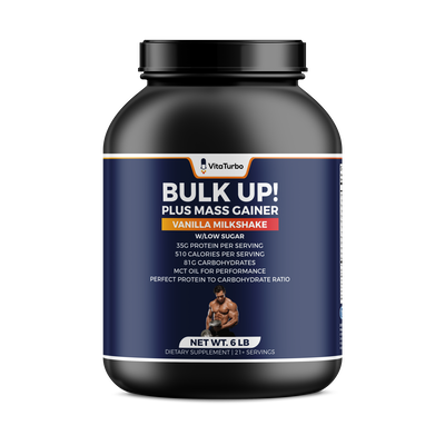 Bulk Up! Plus Mass Gainer (Vanilla Milkshake) - 6 LBS - 36 Grams