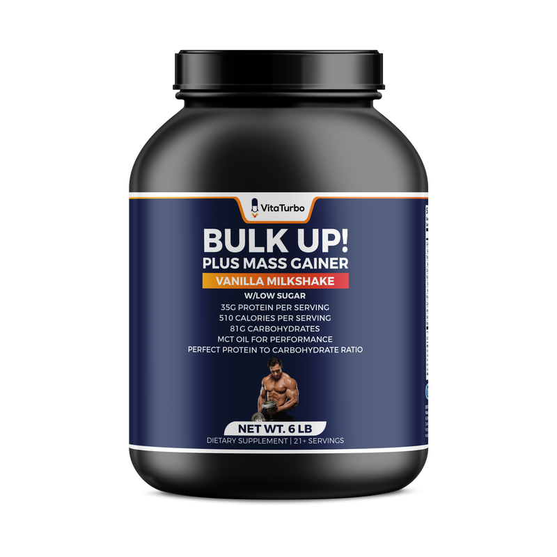 Bulk Up! Plus Mass Gainer (Vanilla Milkshake) - 6 LBS - 36 Grams