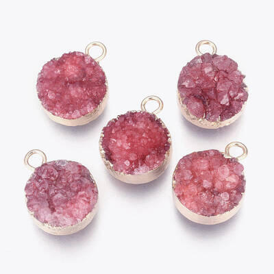 Natural Druzy Agate Pendants