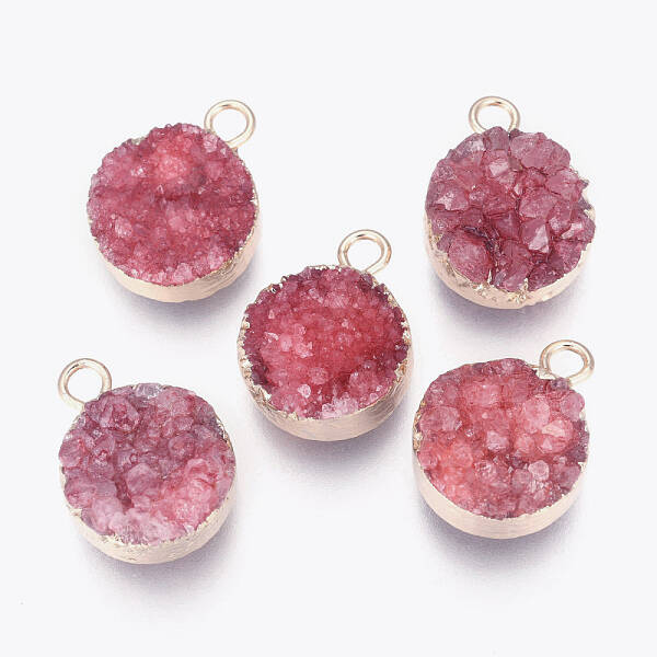 Natural Druzy Agate Pendants