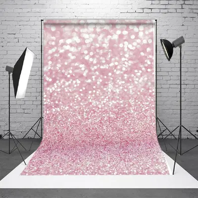 Pink Glitter Bokeh Photography Wedding Backdrop- Aperturee