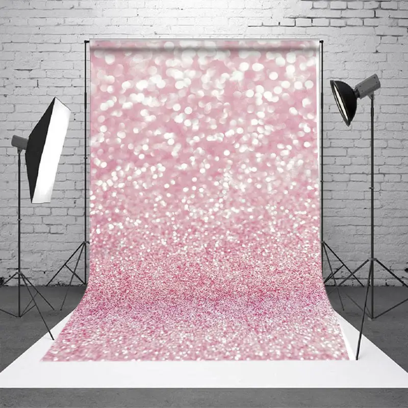 Pink Glitter Bokeh Photography Wedding Backdrop- Aperturee