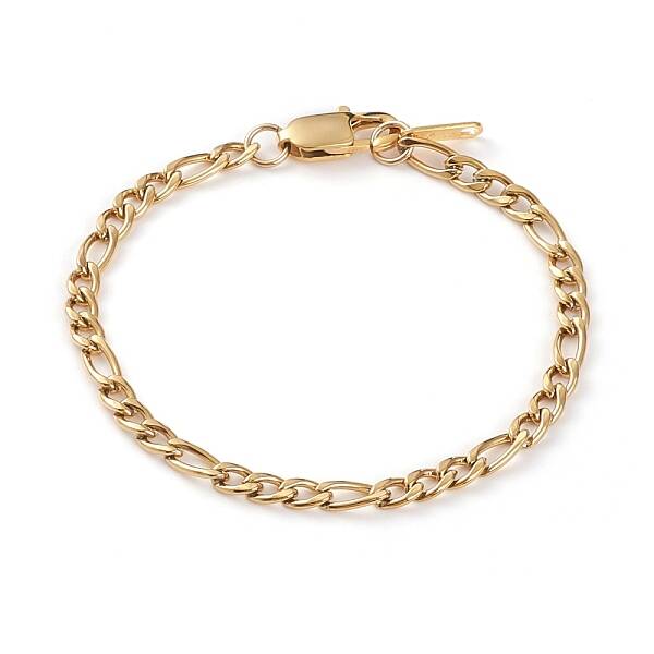 Women's 304 Stainless Steel Figaro Chains