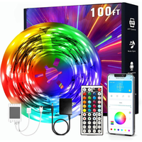 LED Strip Lights 100ft, Smart Lighting with App Remote Control, RGB LED Lights for Bedroom, Music Sync Color Changing for Roo...