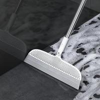 Magic Broom, Silicone Scraper for Cleaning Hard Floors and Carpets, Interior Plastic Handle Broom for Stains and Spills Clean...