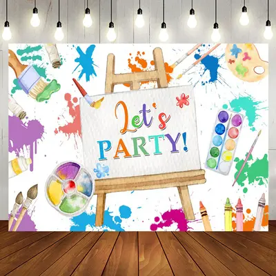 Aperturee Printing Color Graffiti Artboard Party Backdrop - Aperturee