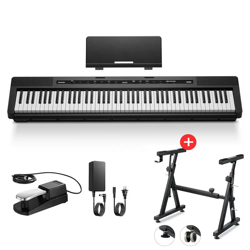 Donner DEP-16 88 Key Weighted Portable Digital Piano for Beginner - Portable Piano / Piano+Accessories