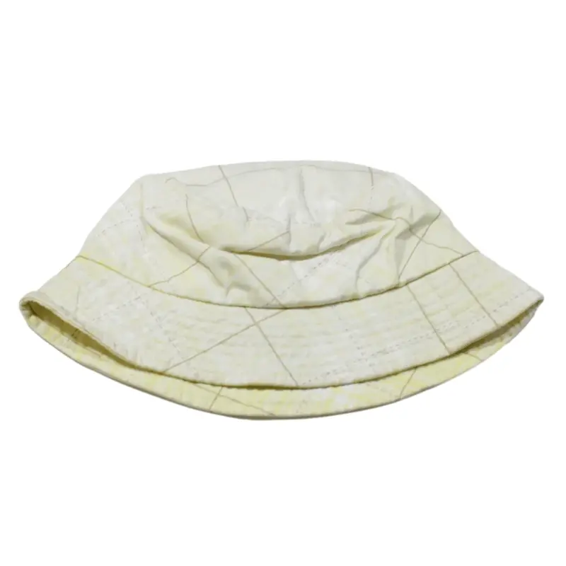 Plaid Bucket Hat Yellow Mens One Size
