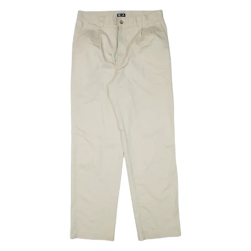 ADIDAS Mens Trousers Beige Regular Tapered W34 L31