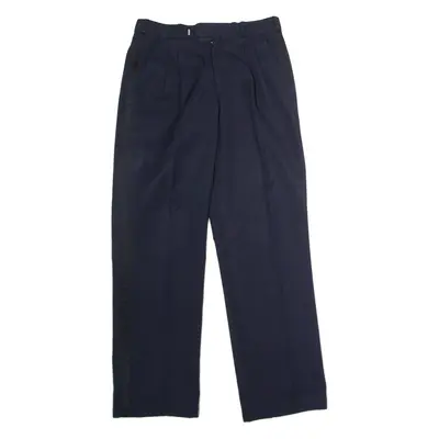 SCHULER Uniform Mens Trousers Blue Regular Straight Wool W28 L29